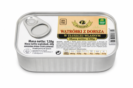 Wątróbki z Dorsza w tłuszczu własnym