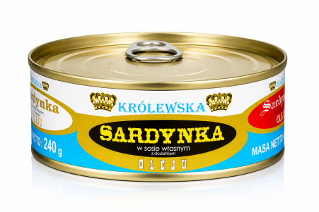 Królewska Sardynka w sosie własnym z dodatkiem oleju